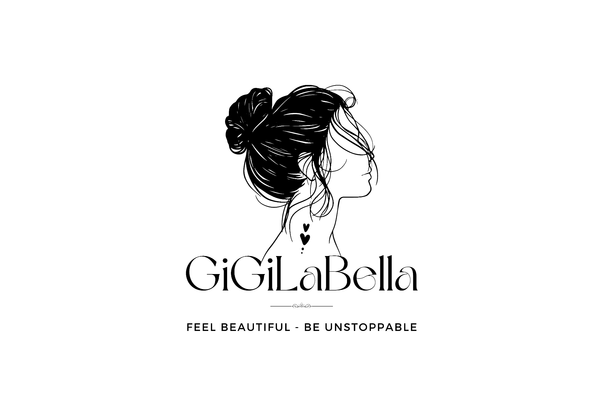 GiGiLaBella illustrated woman and wordmark logo
